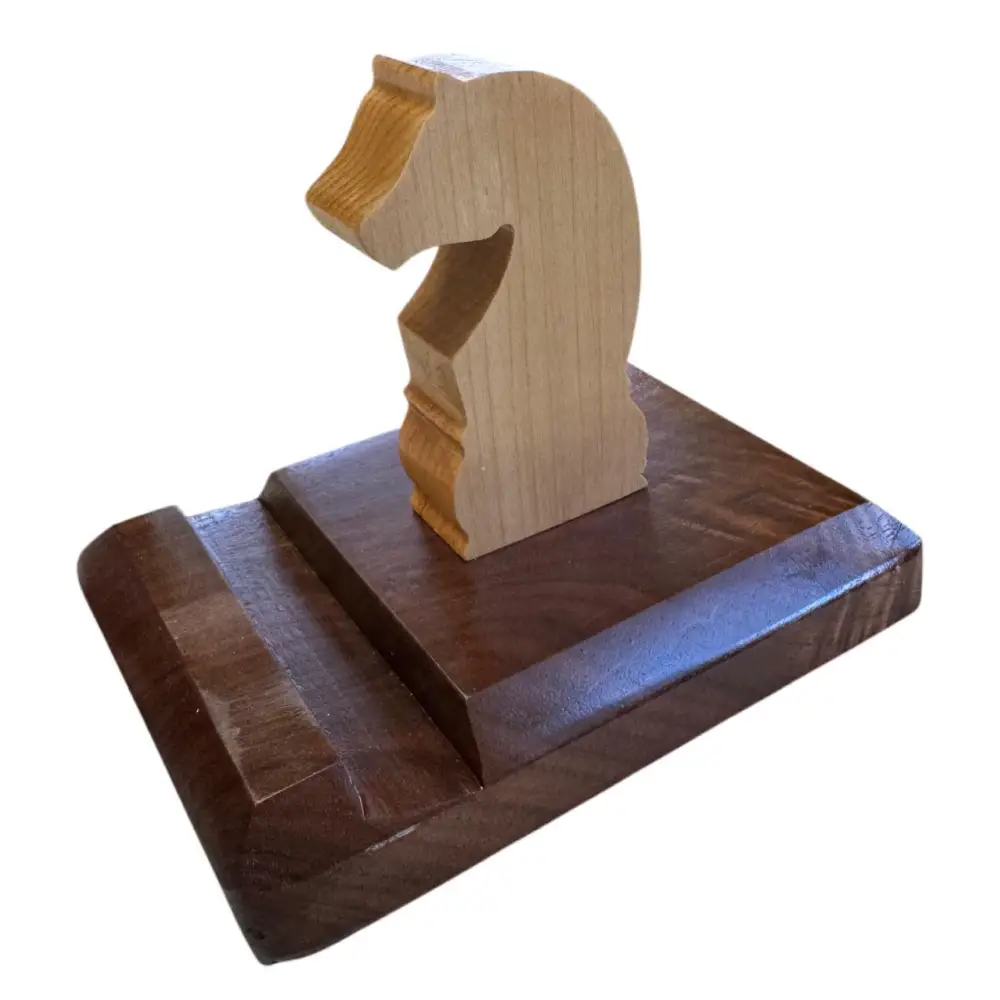 walnut maple cell phone stand