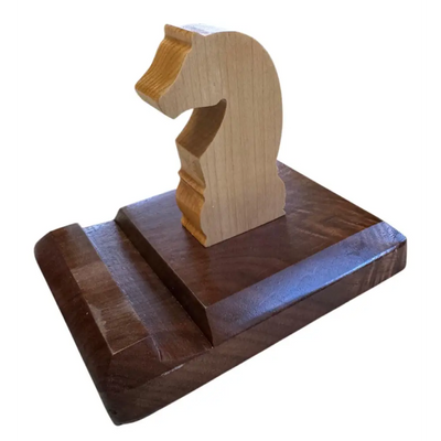 walnut maple cell phone stand