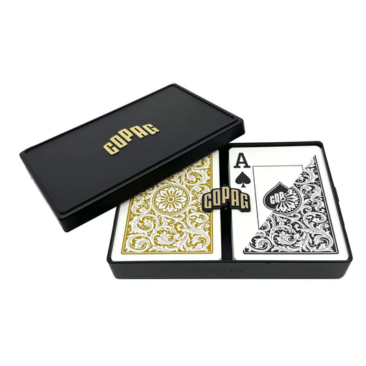 Copag Poker Gold Black Jumbo Index Plastic Playing Cards