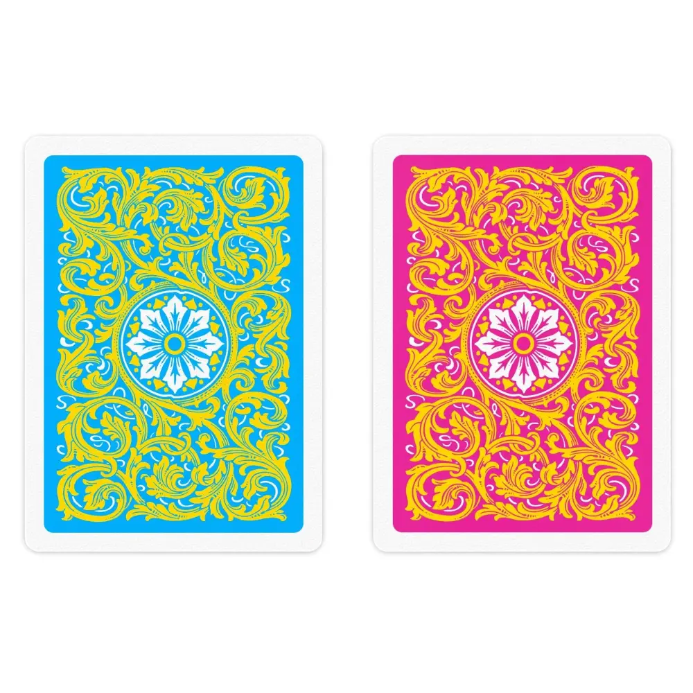 COPAG 1546 - Blue/Pink/Yellow - Reg Index - Poker Card