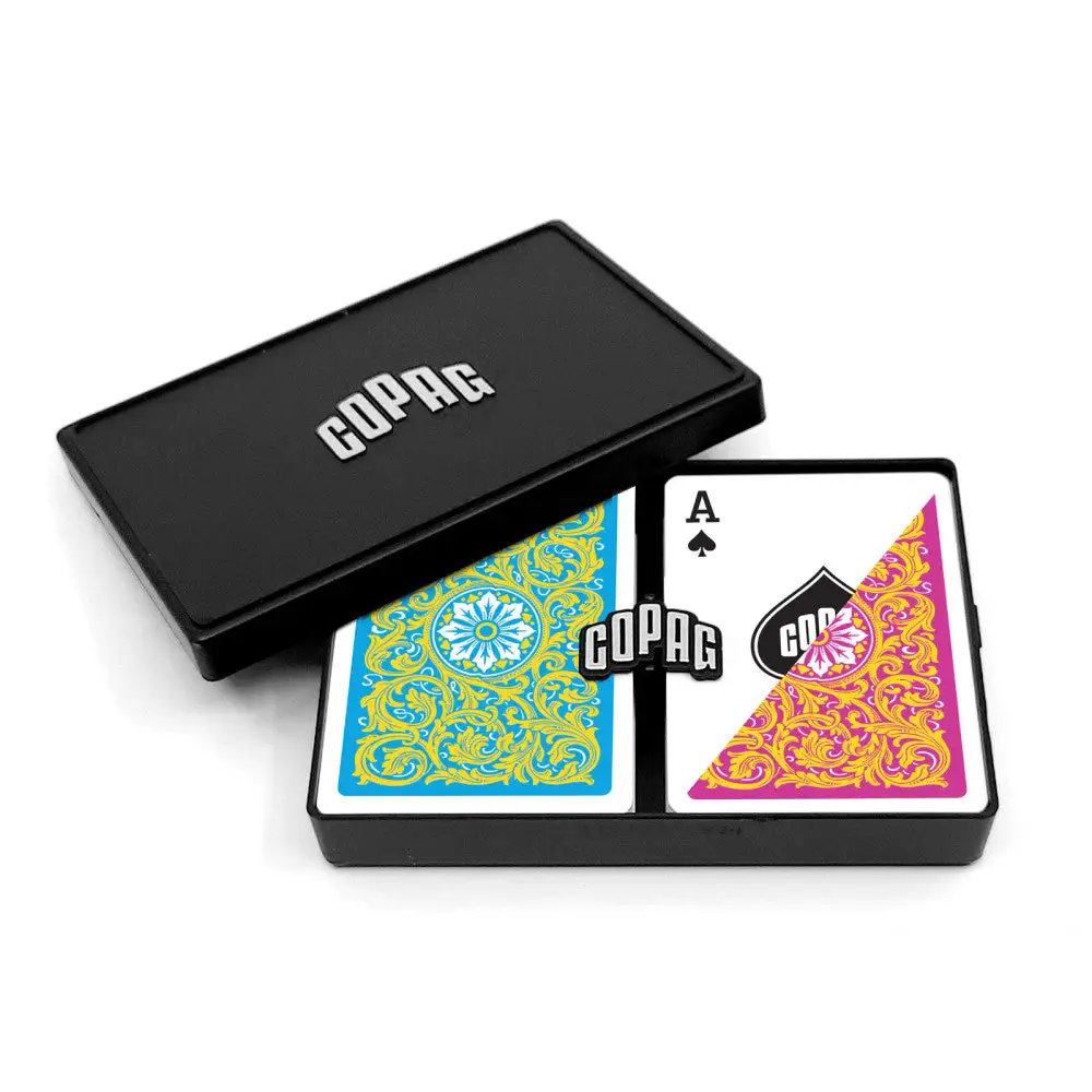COPAG 1546 - Blue/Pink/Yellow - Reg Index - Poker Card