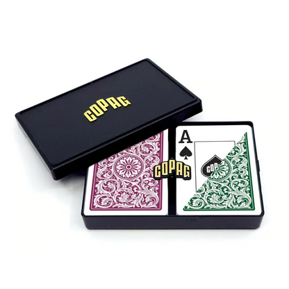 Copag Burgundy Green Super Index Poker Playing Cards 1546