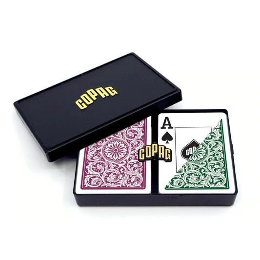 Copag Burgundy Green Super Index Poker Playing Cards 1546
