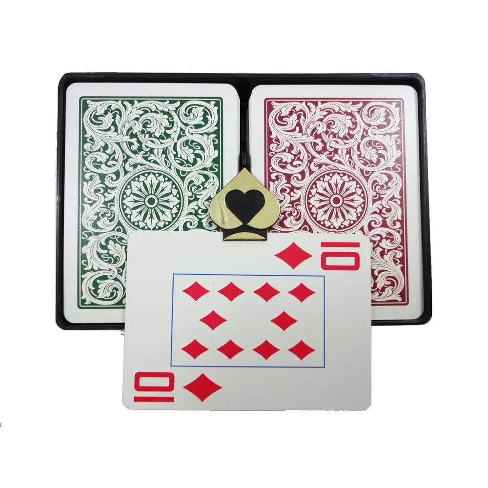 COPAG 1546 - Green/Burgundy -  Jumbo Index - Poker
