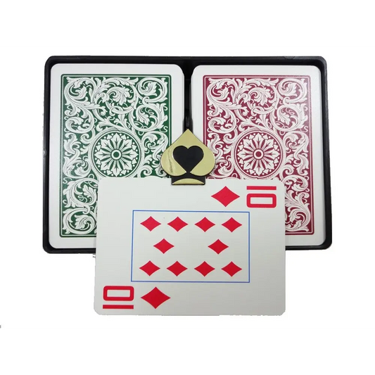 COPAG 1546 - Green/Burgundy -  Jumbo Index - Poker