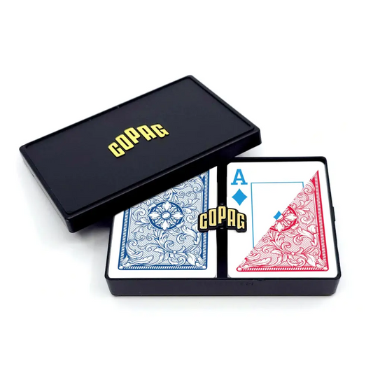 Legacy Red Blue Back 4 Color Pip Jumbo Poker Copag