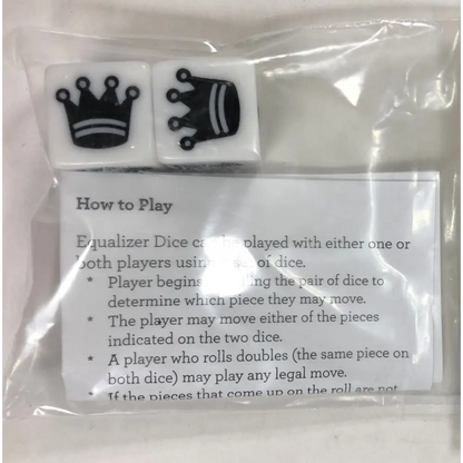 Equalizer Chess Dice Game - 2 Dice Set - Chess Accessories