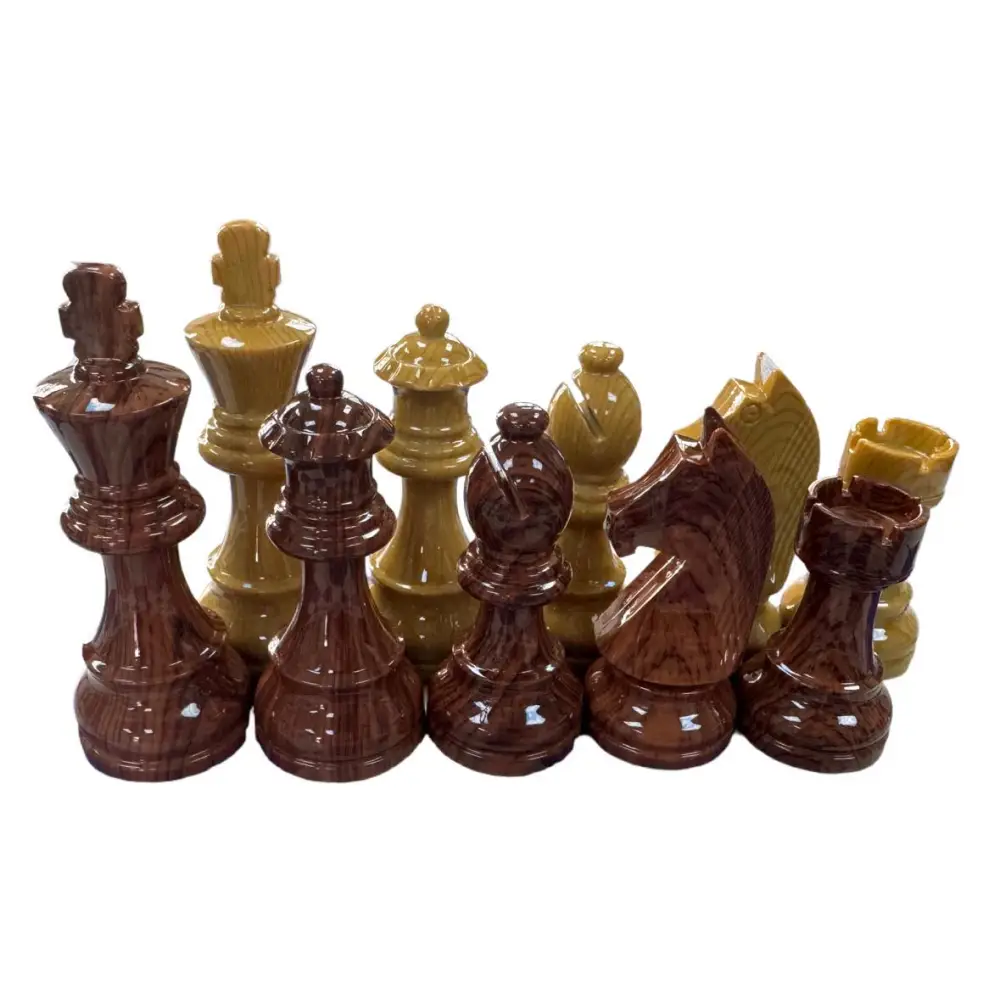 European WoodTek Plastic Chess Set - 3 3/4 Inch King - Chess Pieces