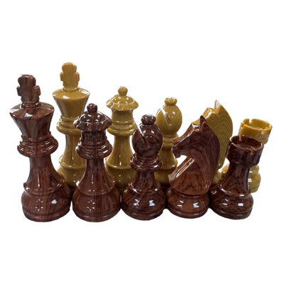 European WoodTek Plastic Chess Set - 3 3/4 Inch King - Chess Pieces