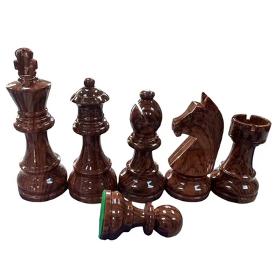 European WoodTek Plastic Chess Set - 3 3/4 Inch King - Chess Pieces