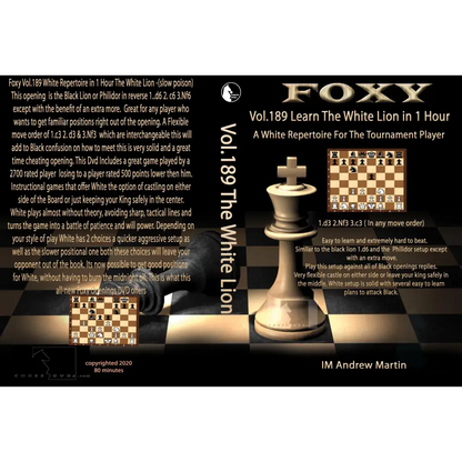 Foxy Chess Digital Download 189 White Repertoire in 1 Hour