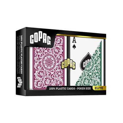 Bridge Regular Index 1546 Green/Burg Case 12 Setups COPAG