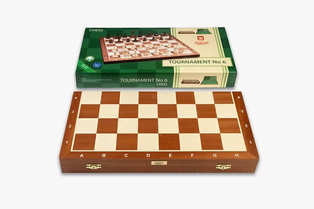 Tournament Folding Wood Chess Set #6, 21" Wood Board