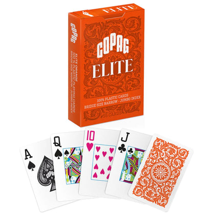 Copag 1546 Single Deck Bridge Size Orange Jumbo Index Playing Cards - Chess Gorilla Store