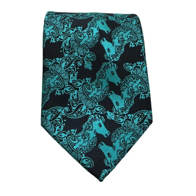 Tourquoise Knight Chess Tie