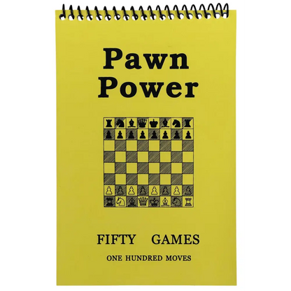 Pawn Power Yellow Softcover Scorebook - Chess Scorebook