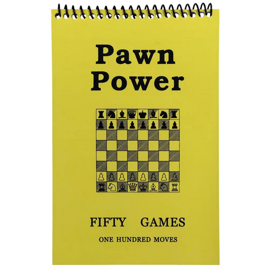 Pawn Power Yellow Softcover Scorebook - Chess Scorebook