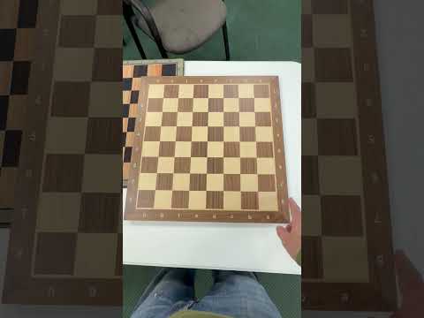 Load video: Dark Walnut w/ Notation Chess Board 20 1/2 x 20 1/2 Inches - 2 1/4 inch sq