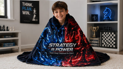 Strategy is Power Ultra Soft Queen Size Fleece Blanket