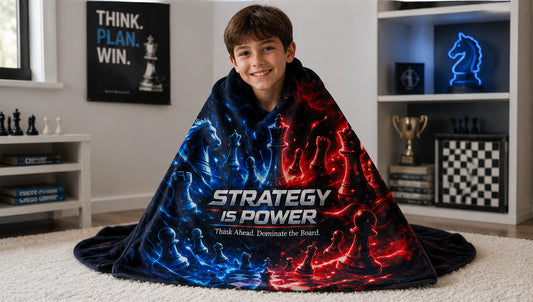 Strategy is Power Ultra Soft Queen Size Fleece Blanket