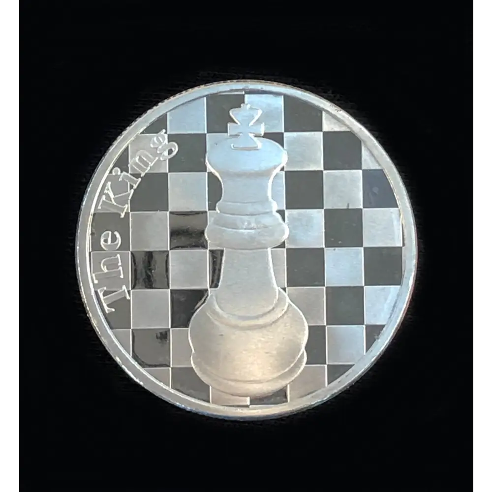 The King - 1 Troy Oz .999 Silver Round Chess Coin - 1 9/16" Dia.
