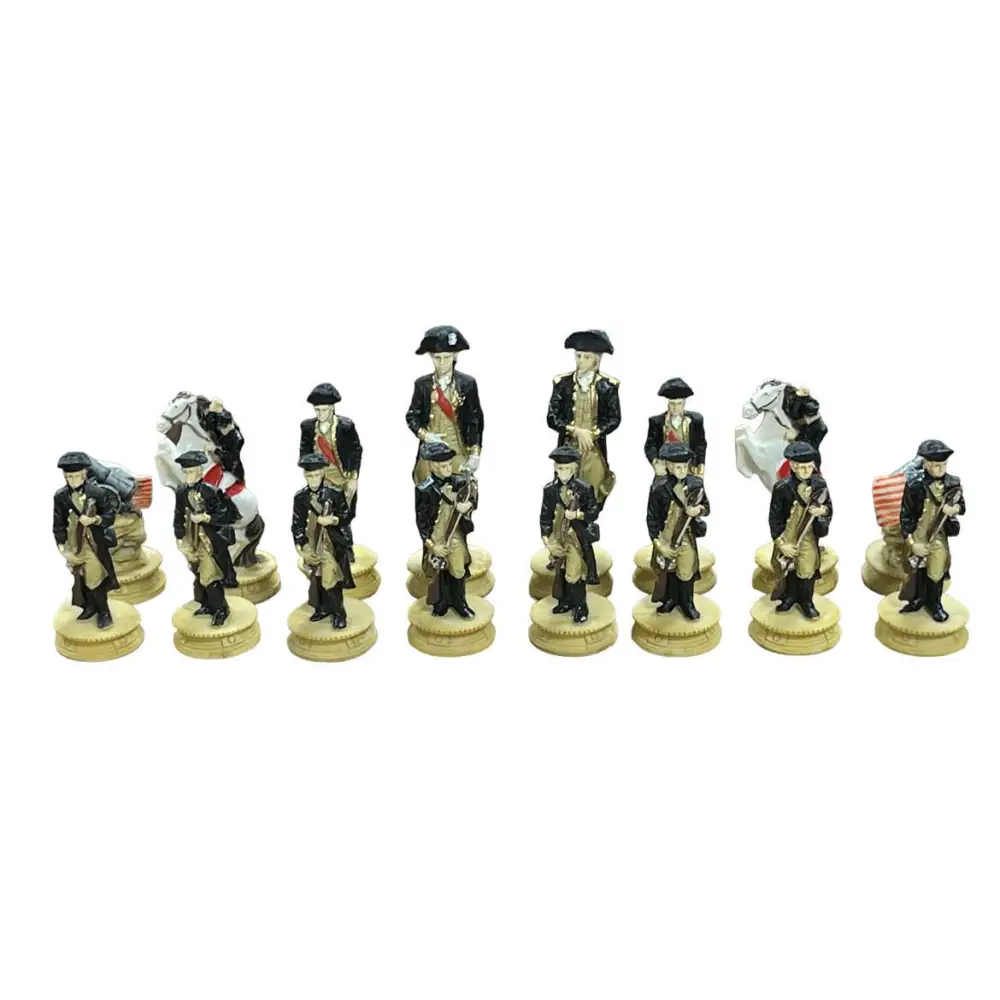 The Revolutionary War Resin Theme Chess Pieces