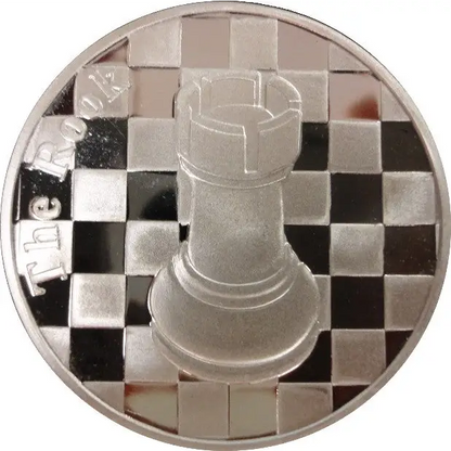 The Rook - 1 Troy Oz .999 Silver Round Chess Coin - 1 9/16" Dia.