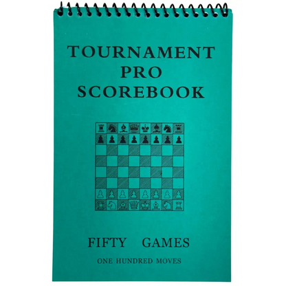 Tournament Pro Green Softcover Scorebook - Chess Scorebook