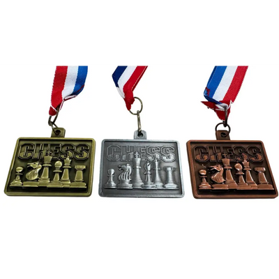 Marquee Medals chess award gold silver bronze