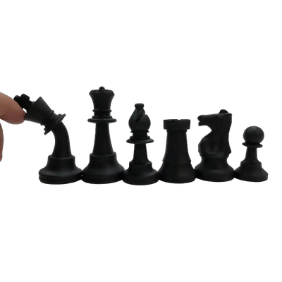 Washable Silicone Club Chess Set - Full Size 3 3/4 in. King - Chess Pieces