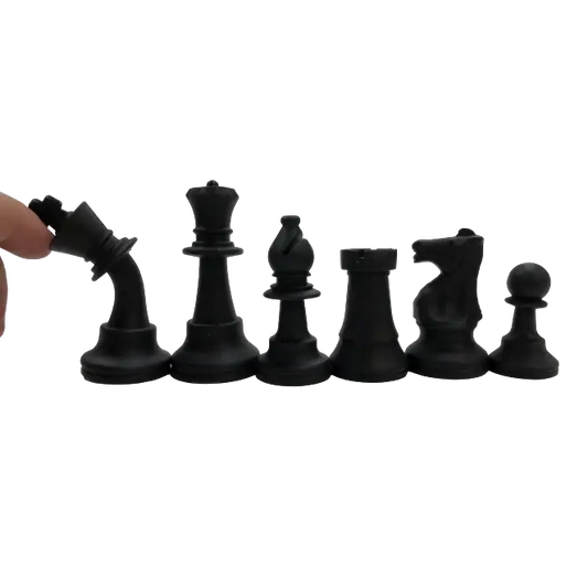Washable Silicone Club Chess Set - Full Size 3 3/4 in. King - Chess Pieces
