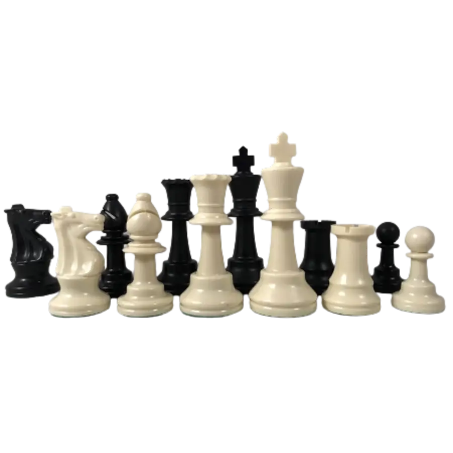 Weighted Club Special Plastic Chess Set - Gloss Finish - Chess Pieces