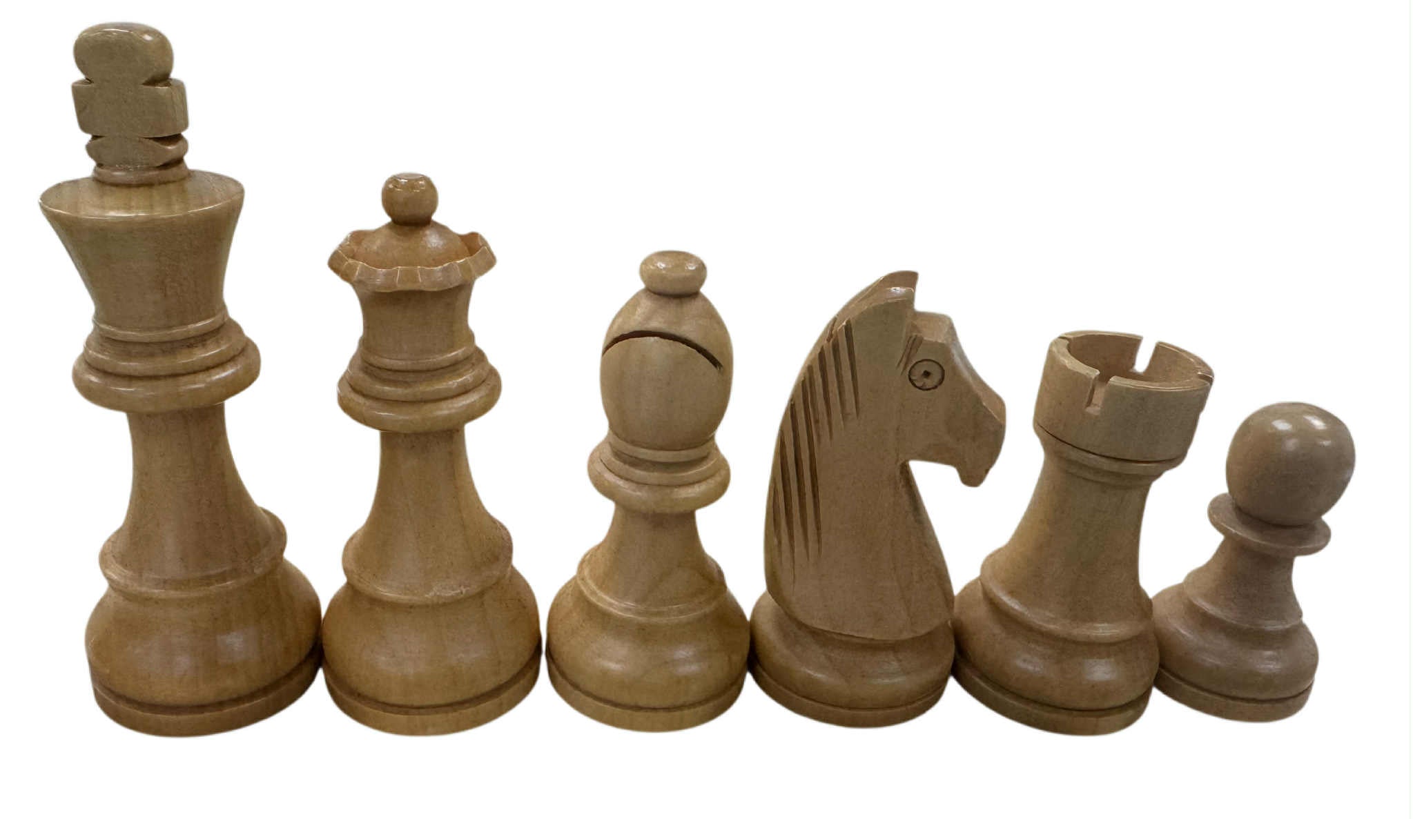 Wood Chess Set - European Style - weighted, 2x queens