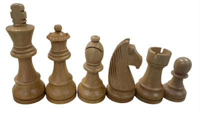Wood Chess Set - European Style - weighted, 2x queens