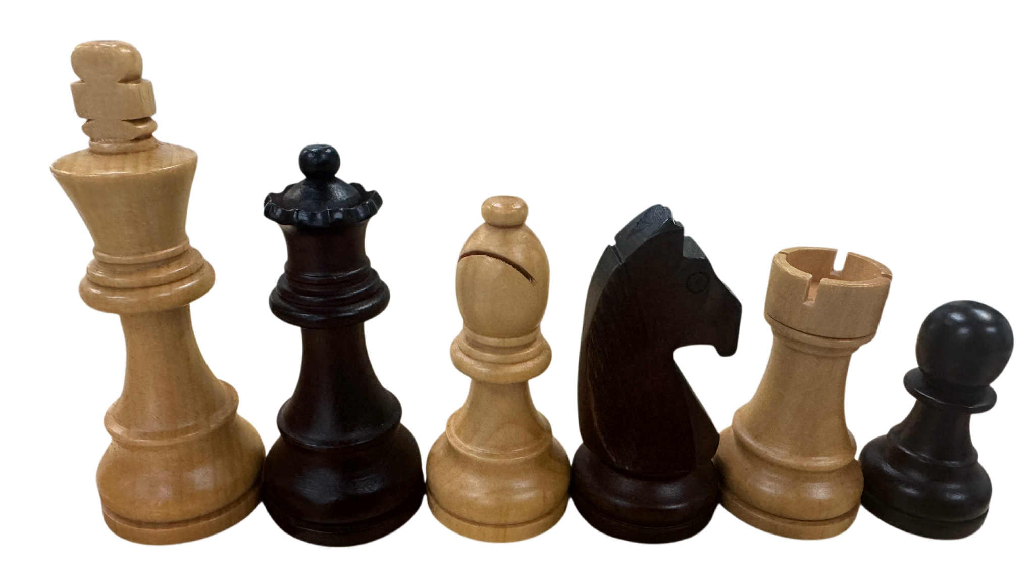 3 7/8" European Staunton Wood Weighted Set & 2.25" Square Board