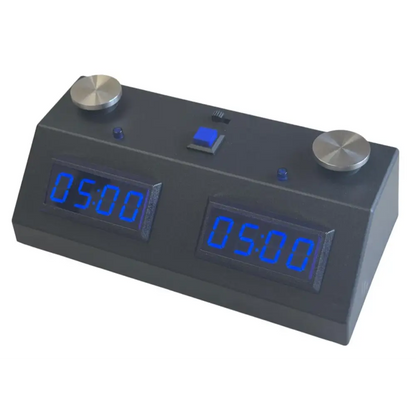 Z Mart Fun ZMF-II Digital Chess Clock - Black_Case_Blue_Display - Chess Clock