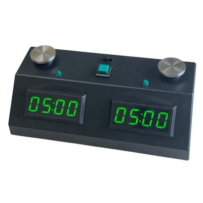 Z Mart Fun ZMF-II Digital Chess Clock - Black_Case_Green_Display - Chess Clock