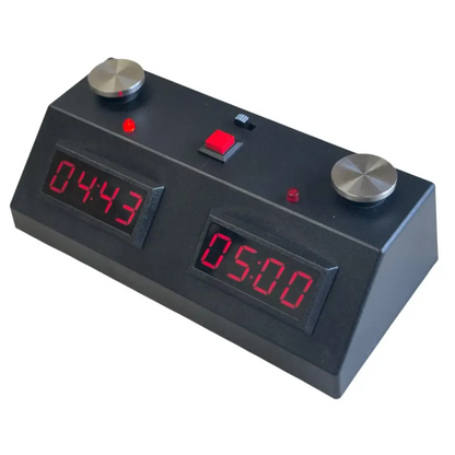Z Mart Fun ZMF-II Digital Chess Clock - Black_Case_Red_Display - Chess Clock