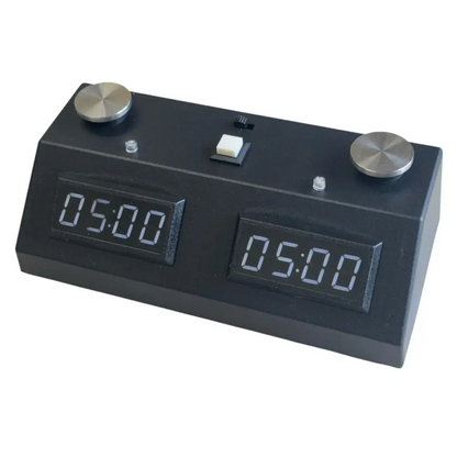 Z Mart Fun ZMF-II Digital Chess Clock - Black_Case_White_Display - Chess Clock