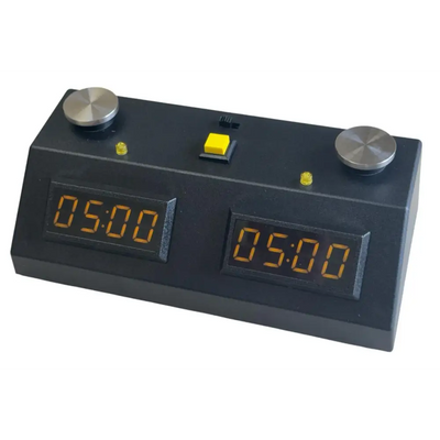 Z Mart Fun ZMF-II Digital Chess Clock - Black_Case_Yellow_Display - Chess Clock