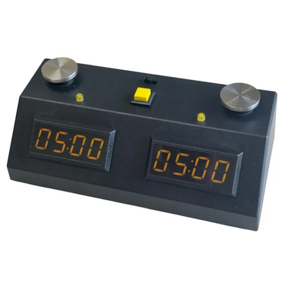 Z Mart Fun ZMF-II Digital Chess Clock - Black_Case_Yellow_Display - Chess Clock