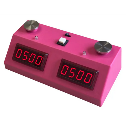 Z Mart Chess Clock Pink Case Red Display
